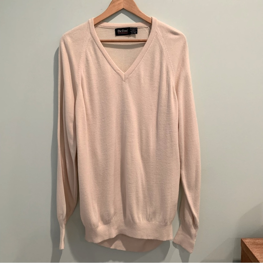 🏷️Vintage Men’s Par Four Sportswear Orlon Acrylic V Neck Sweater 46-48
